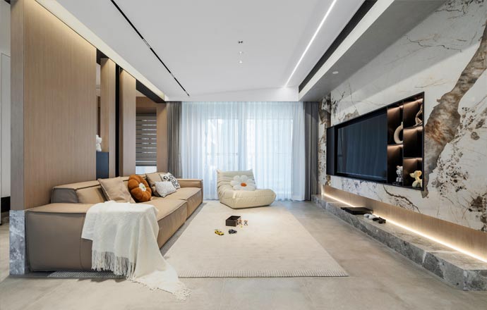 寶安·海納公館117m2現(xiàn)代簡(jiǎn)約，獨(dú)樹(shù)一幟